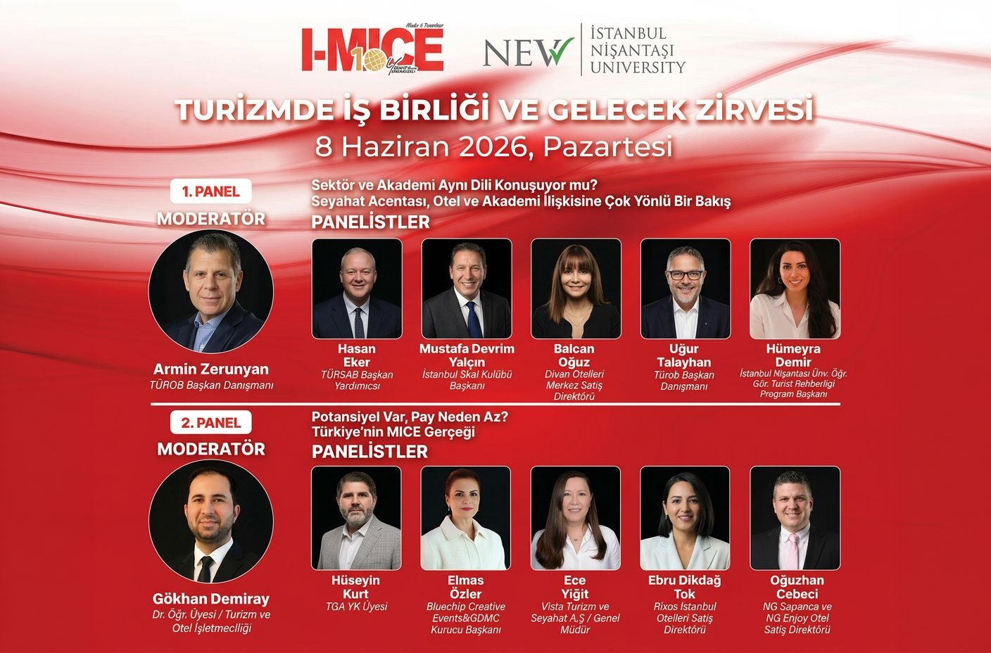 TURİZMDE İŞ BİRLİĞİ VE GELECEK ZİRVESİ, TURİZM SEKTÖRÜNÜ BİR ARAYA GETİRİYOR