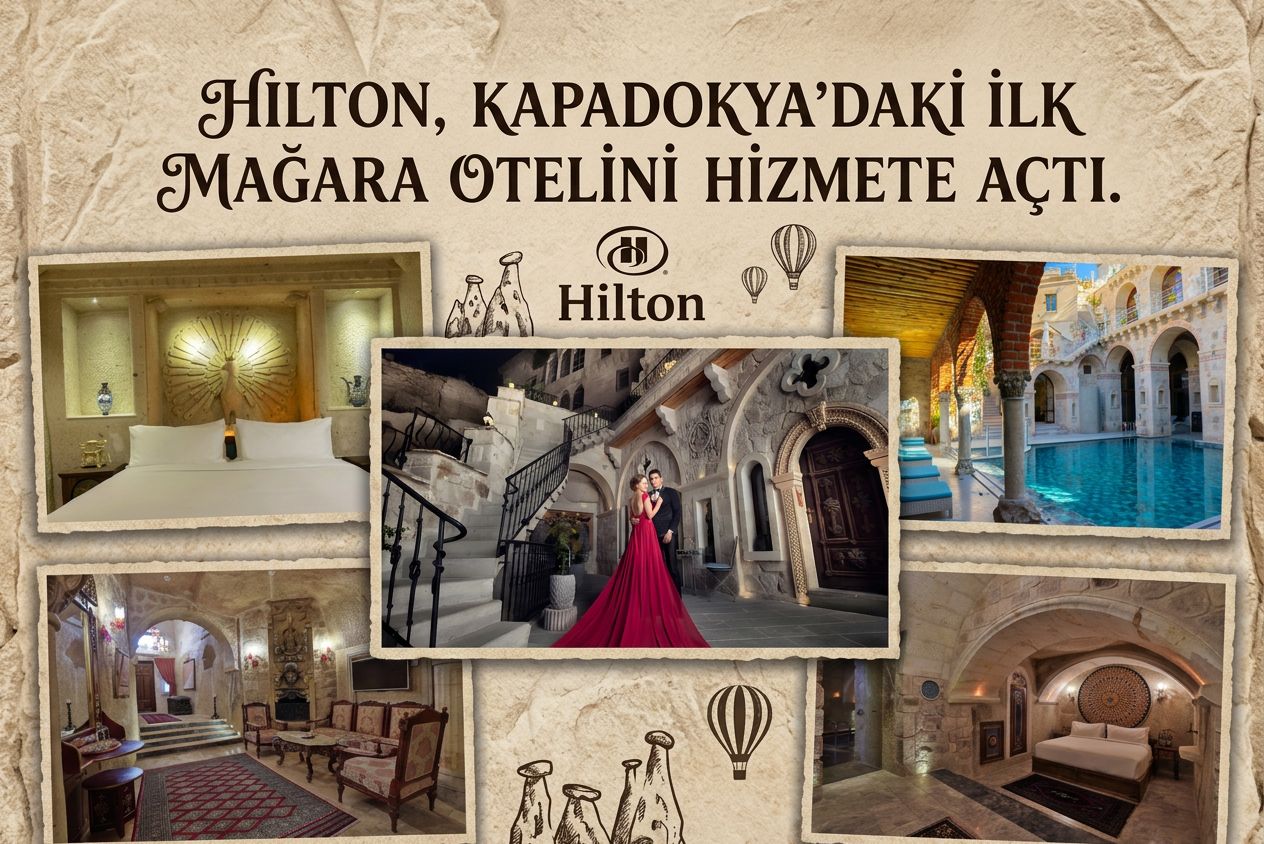 KAPADOKYA’DA ZAMANI DURDURAN LÜKS: HILTON BÖLGEDEKİ İLK MAĞARA OTELİNİ AÇTI 
